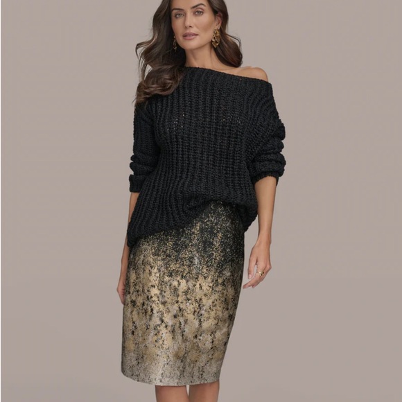 Donna Karan Sweaters - DonnaKaran - OPEN STITCH DOLMAN SWEATER